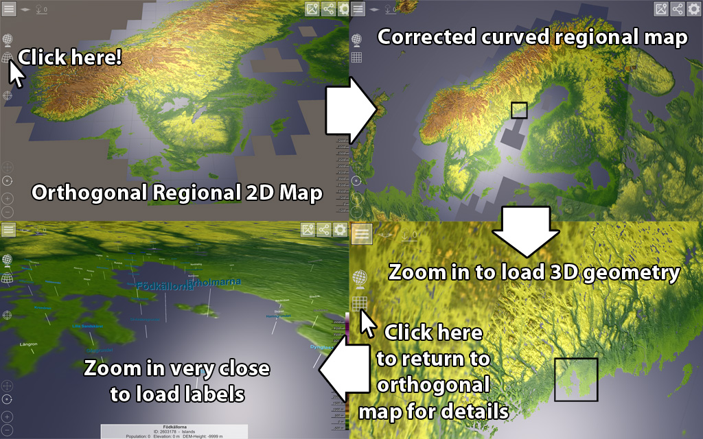 GlobeViewer - Regional Map: Switching from orthogonal to rectified and back GlobeViewer - Regional Map: Switching from orthogonal to rectified and back