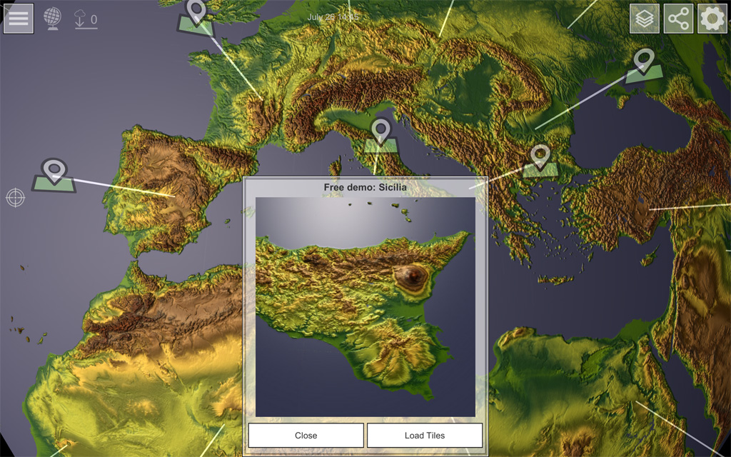 GlobeViewer - Global View: Overlays of regional maps GlobeViewer - Global View: Overlays of regional maps